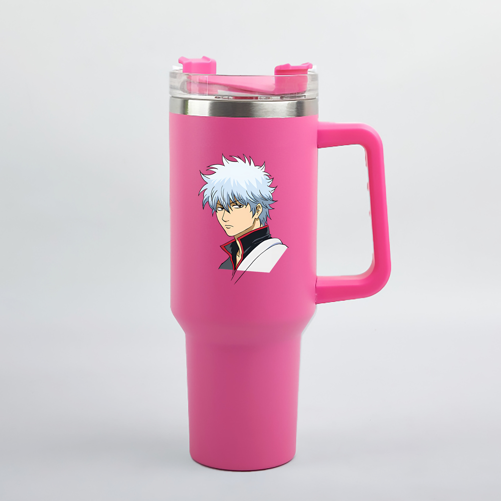（画像用） ぎんたま 坂田銀時（さかたぎんとき） 神楽 志村新八（しむら しんぱち） GINTAMA Sakata Gintoki Kagura Shimura Shinpachi 1200mL車用タンブラー（カラープリント）